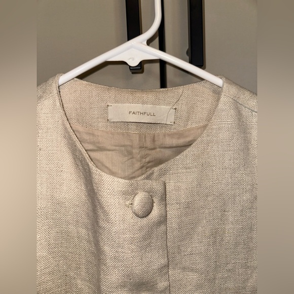 FAITHFULL Jane linen mini dress size US 4 - Picture 6 of 8